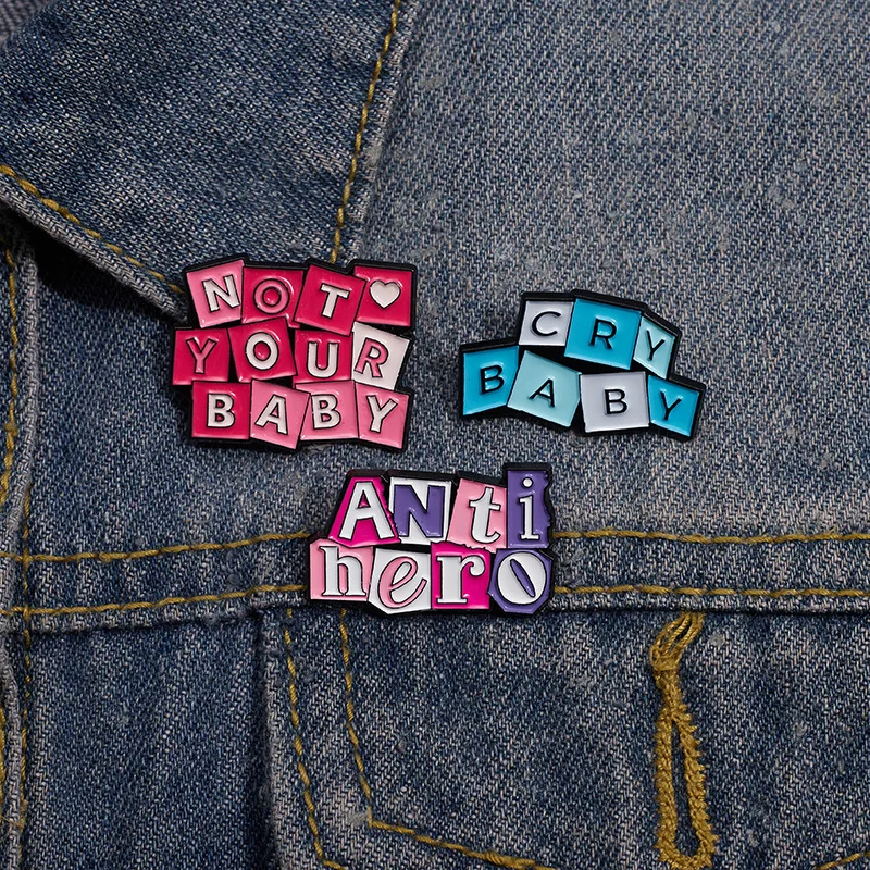 Spilla In Lega Inglese Colorata Di Tendenza Personalizzata Ins Inspirational Cry Baby Paint Badge Abbigliamento Sciarpa Accessori Spilla Da Bavero