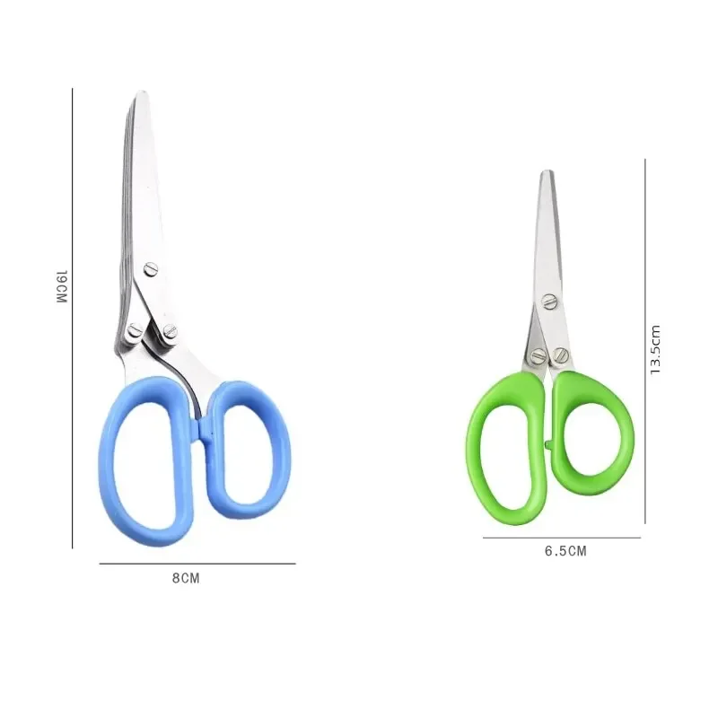 Multifunctional Stainless Steel Knives Kitchen Scissors Scallion Cutter Herb Laver Spices Onion Cook Cut kitchen knives