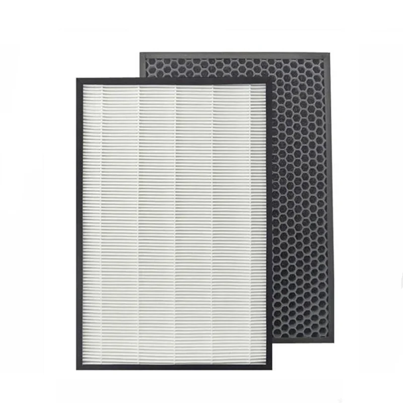 Сменный фильтр Hepa для очиститель воздуха Sharp, KC-D50-W,KC-E50,KC-F50,KC-D40E, 40*22*2,8 см + Активизированный карбоновый фильтр, 40*22*0,8 см