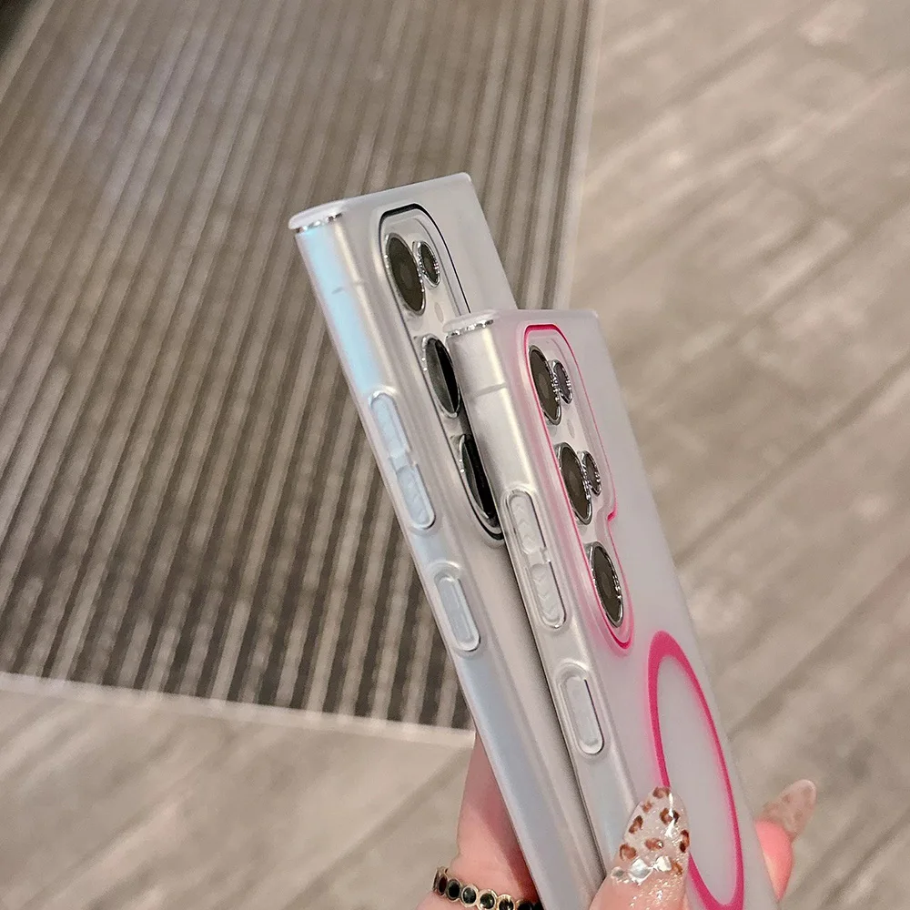 Sleek Magnetic Hard Plastic Phone Case - Ultra-Thin Shockproof Cover