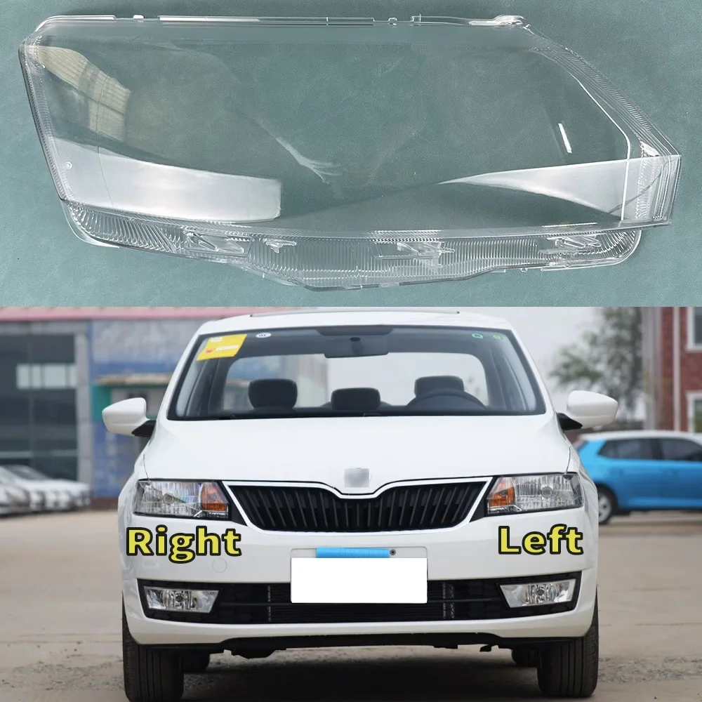 

For Skoda Rapid 2013-2016 Car Front Headlight Cover Headlamp Lampshade Lampcover Head Lamp light Covers glass Lens Shell Caps