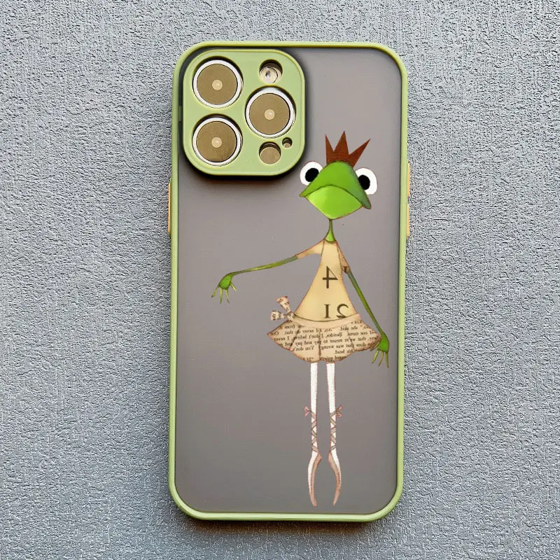 Niedliche Cartoon-Frosch-Tanz-Handyhülle für iPhone 17 16 15 Pro Max Hülle Funda iPhone 11 13 12 14 Pro Max XR XS X 15 Plus Rückseiten-Cover – Detail 9