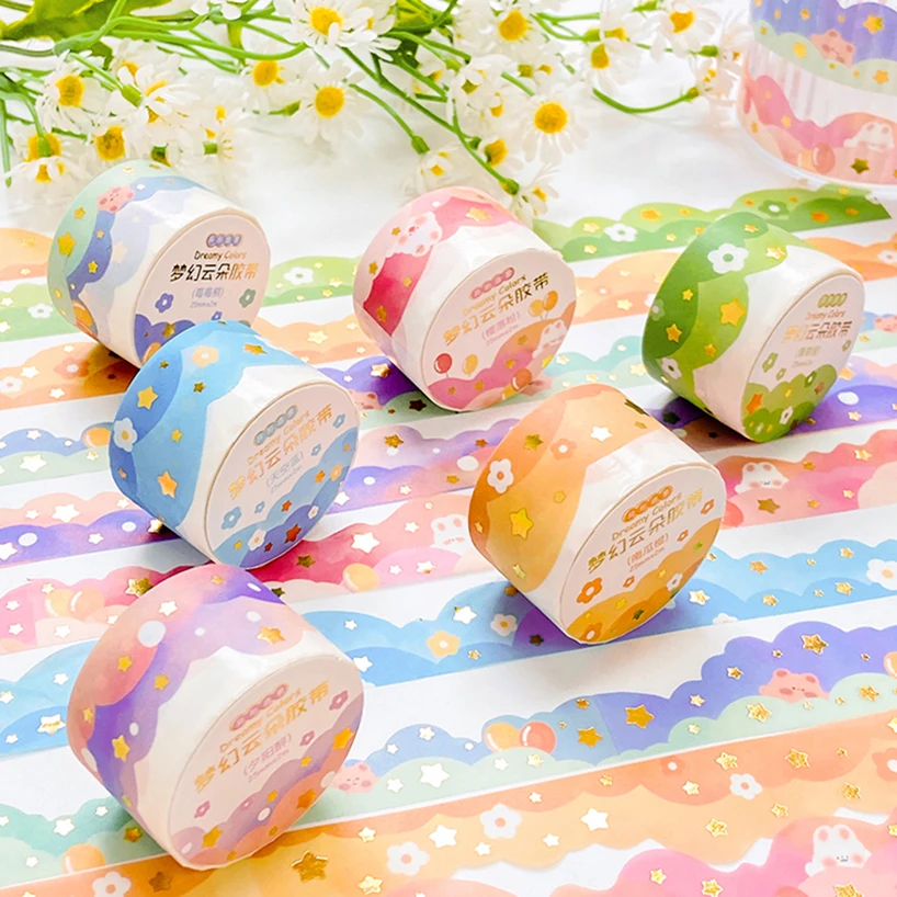 20 Rolls Washi Tape Set Kawaii Korean Stationery Decorative Adhesive Tape  Festival Stickers Washitape Scrapbooking Masking Tape