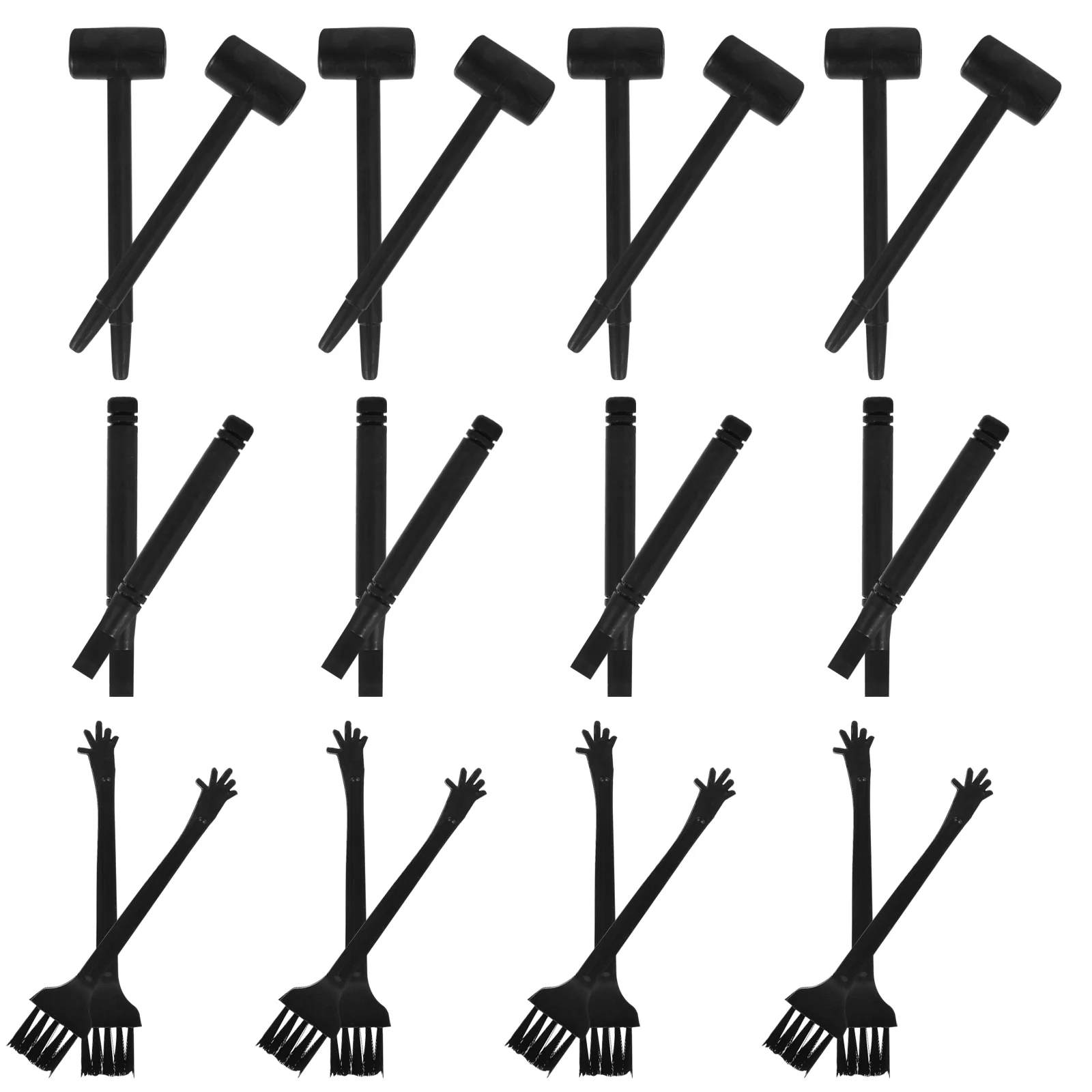 

Gemstone Excavation Kit Sets Plastic Digging Hammer Chisel Brush Kids Science Educational Black
