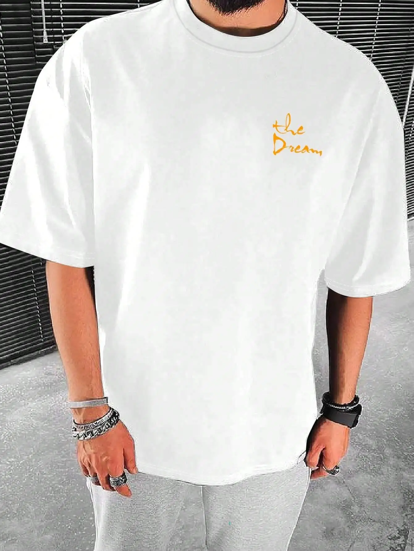당신의 삶을 꿈꾸지 마세요 당신의 꿈을 살아보세요 남성 의류 패션 여름 티셔츠 streetwear 100% 코튼 루즈 탑 통기성 티