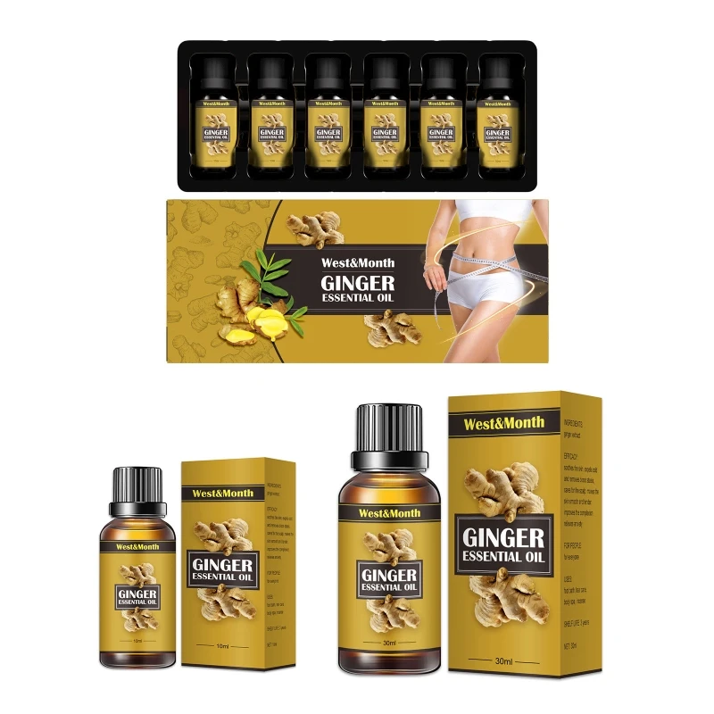 Ginger Essential Oil Belly Drainage Slimming Tummy Lymphatic Drainage Massage Supplies for