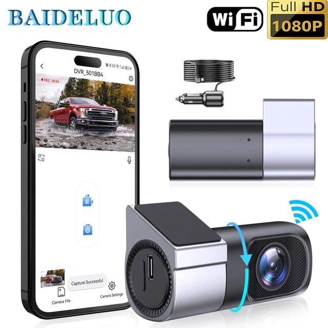 Dashcam 1080P avec Vision nocturne, Mini Dashcam cachée, surveillance du stationnement 24 heures sur 24, enregistrement en boucle, capteur de gravité, contrôle par application 1
