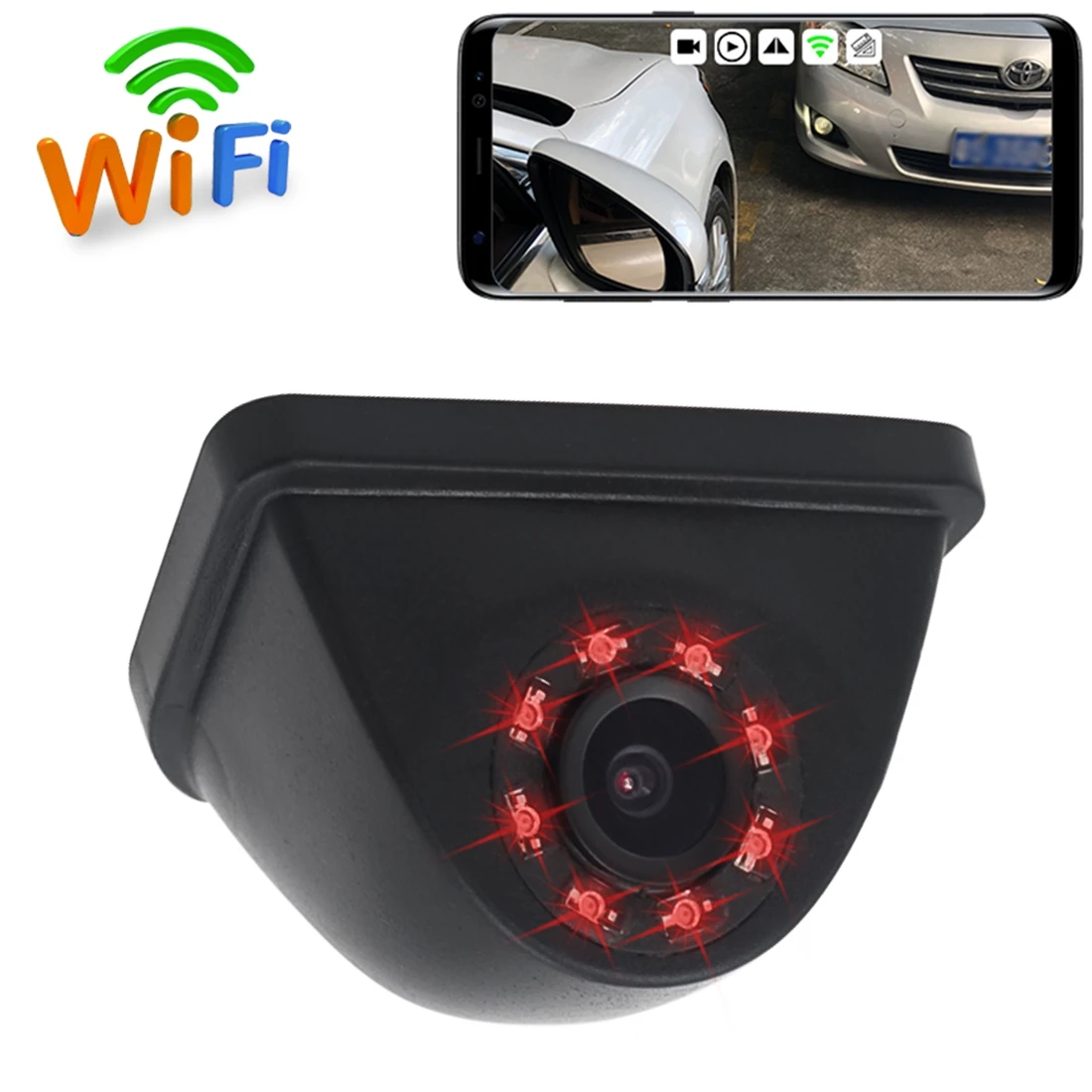 

PZ437 Car License Plate Frame WIFI Right View Camera