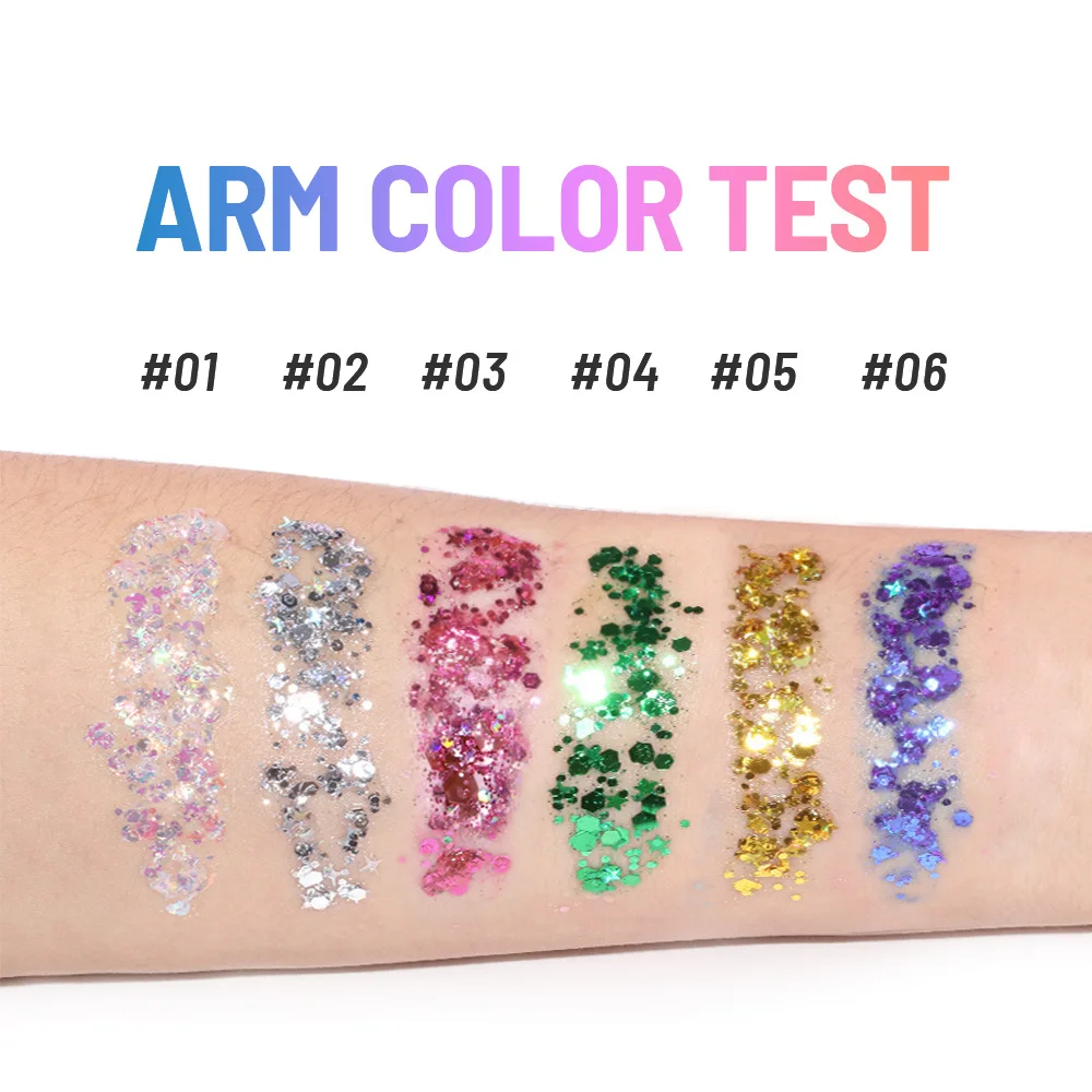 100ml Sequins Glitter Eyeshadow Gel Makeup Highlighter Long Lasting Shimmer Face Body Hair Multi-Purpose Make Up Stage Cosmetic 2