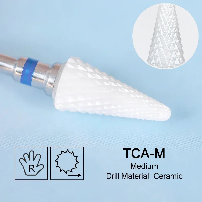 Ceramic Carbide Nail Drill Bit - Pink Manicure Polishing Tool