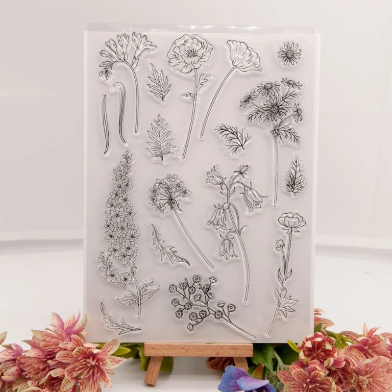 Various Flowers Silicone Clear Seal Stamp DIY Scrapbooking Embossing Photo Album Decorative Paper Card Craft