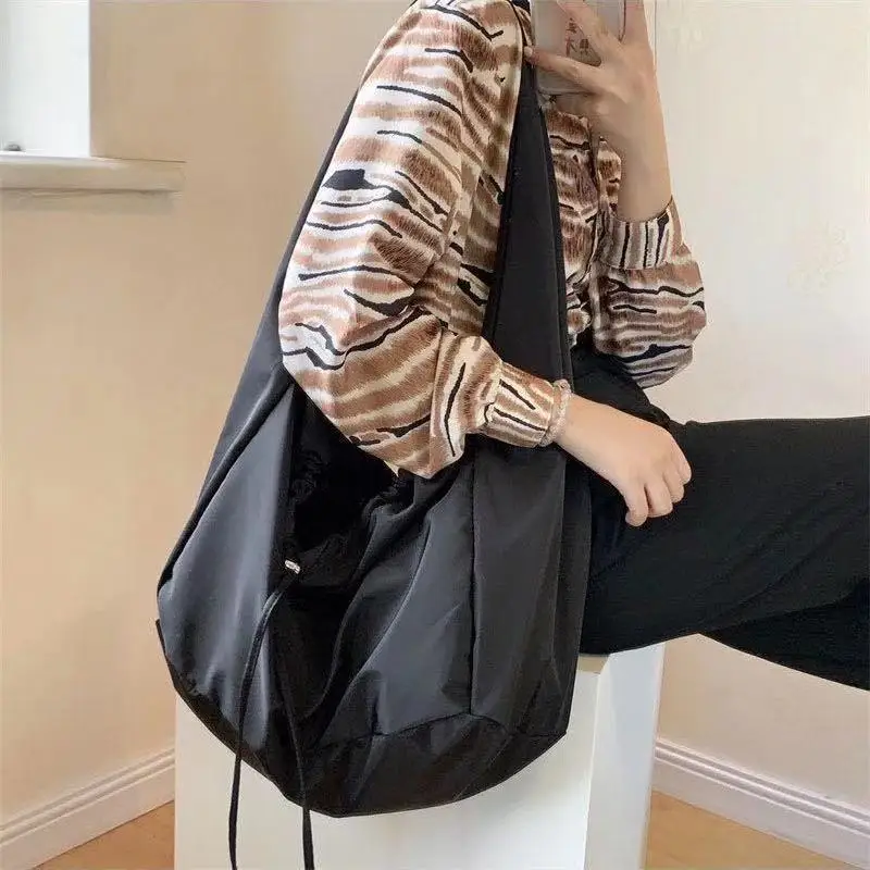 Nylon Crossbody Bags for Women Totes Folds Underarm Canvas Bag Female Large Capacity Casual Handbag Satchel Purses