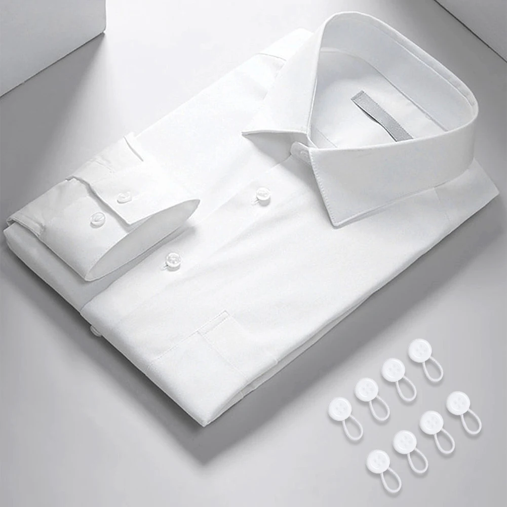 Relief Tight Collars No Sewing Required Jean Button Extender Flexible Button Waist Extenders for Expansion of Men Dress Shirts 5