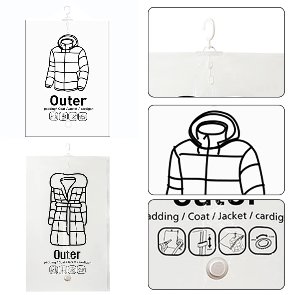 Hanging Squeezable Storage Bag Reusable Hanging Compressible Storage Bag Space Saving for Clothes Down Overcoat 3