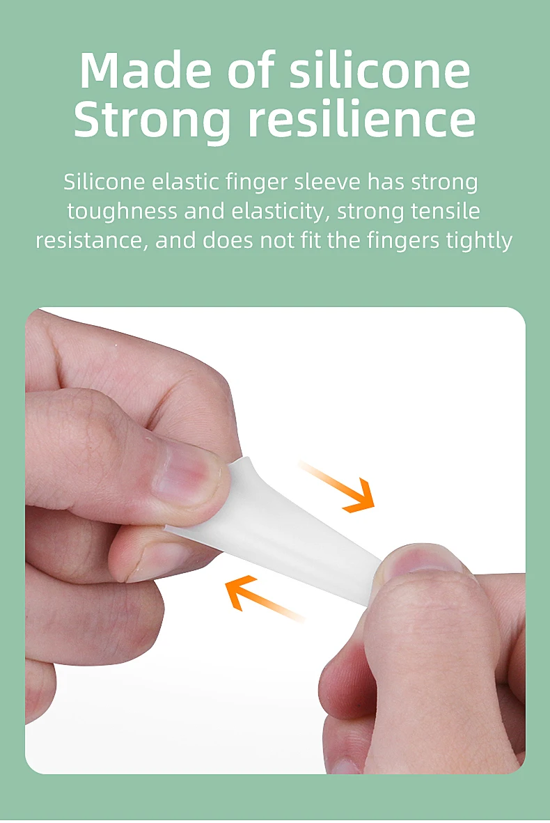 4 teile/satz Silikon Fingers chutz, Gitarre Fingers pitzen schutz, für Ukulele Gitarre, transparente Farbe – Detail 8