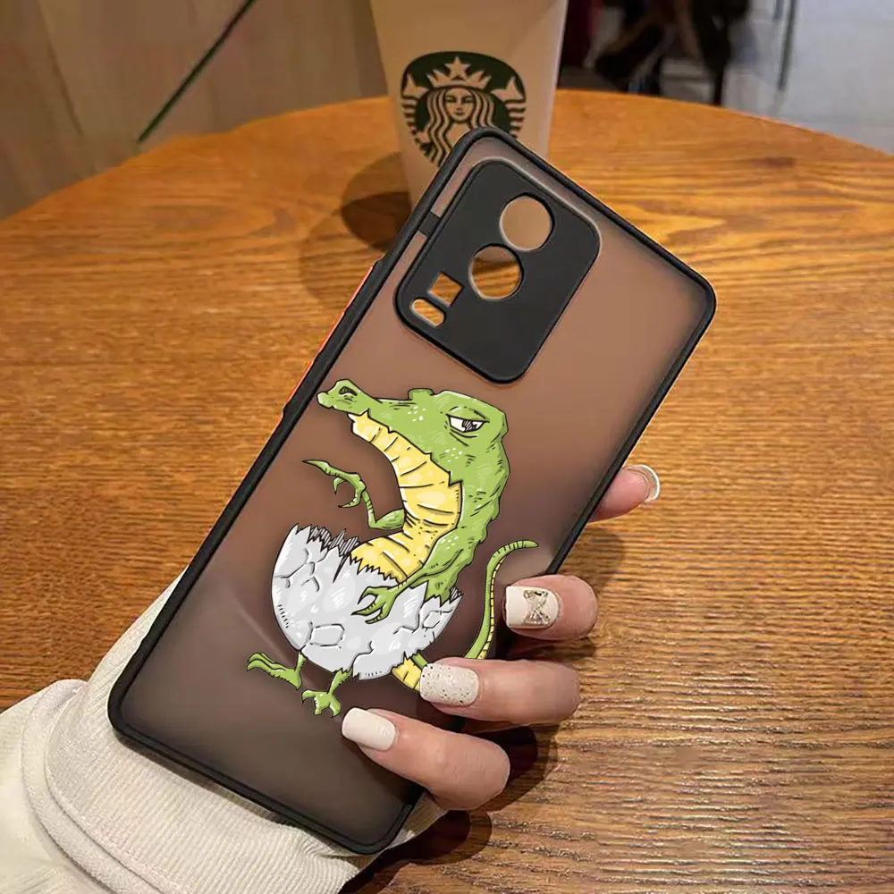 thumbnail image 1 of Funda mate para VIVO X90 X80 X70 5G X60 X50 X30 IQOO NEO 3 5 7 PRO PLUS X27 X23 X20 Funda Coque Shell lindo cocodrilo de dibujos animados, 1 of 5