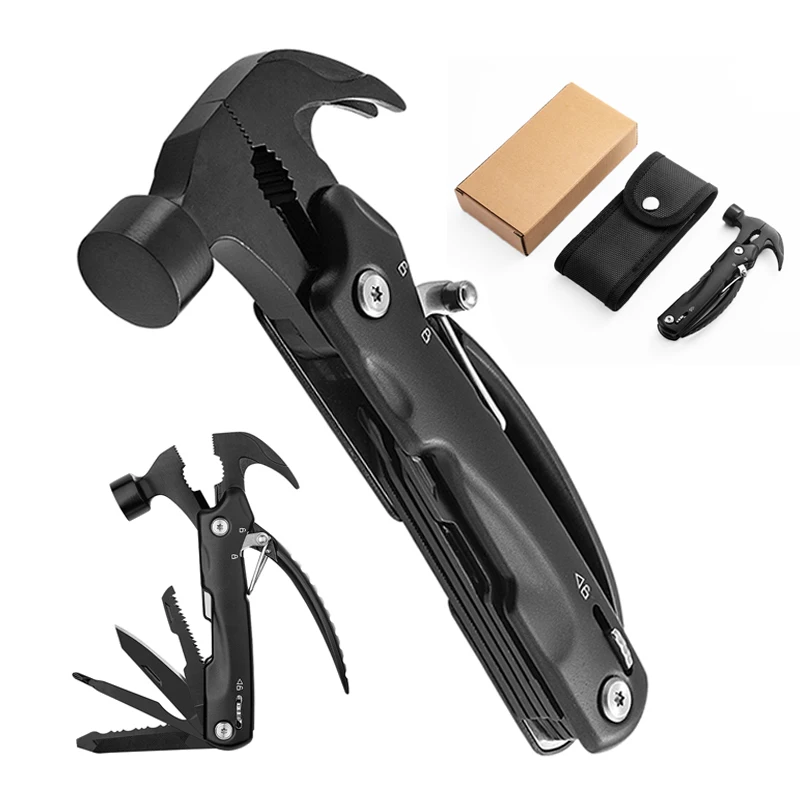Multi-functional claw hammer multi-purpose mini hammer outdoor camping and mountaineering tools multi-tool pliers men's gift