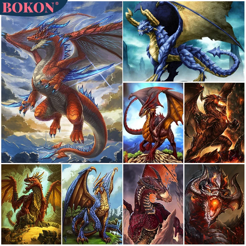 

40x50cm 5D Diamond Painting Dragon Full Diamond Mosaic Painting Animal Diamond Embroidery Kit DIY Rhinestone Home Decor Gift