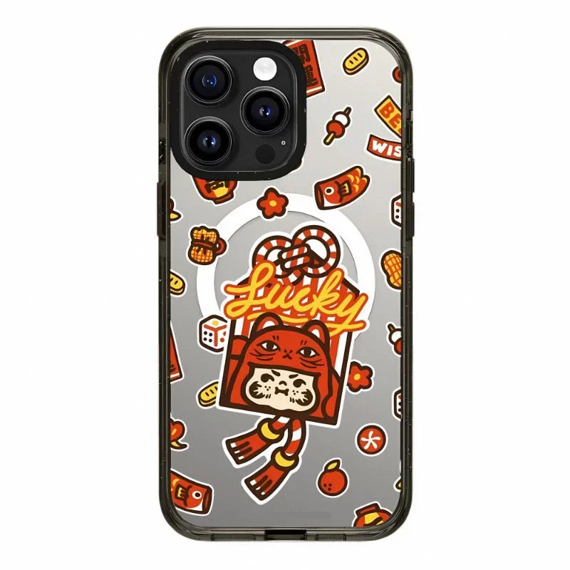 

MagSafe Acrylic Bodhidharma New Year Phone Case Cover for IPhone 11 12 13 14 15 Pro Max Case for IPhone 15 Pro Max