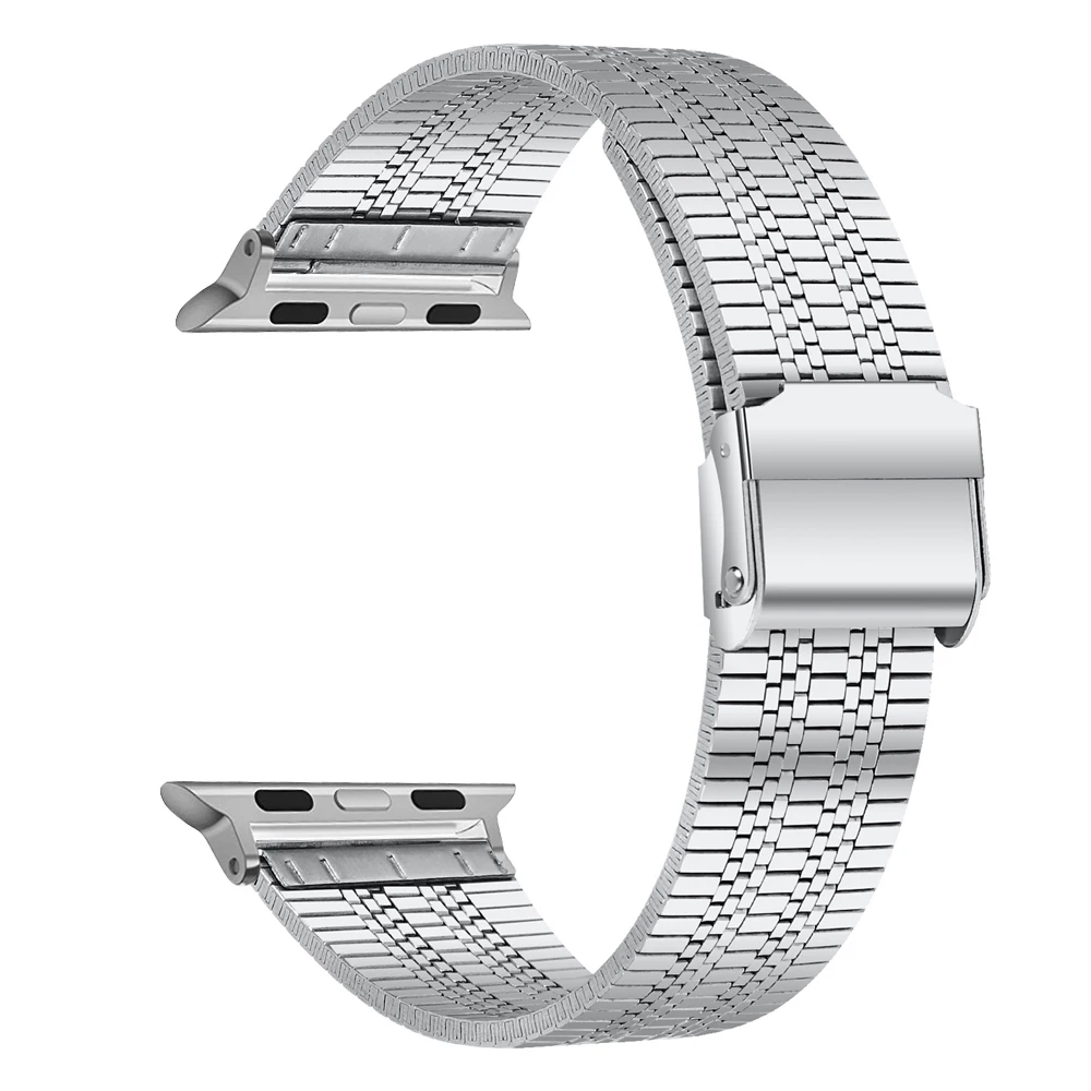 

Ремешок для apple watch band 49 мм 45 мм 41 мм ultra 2 series 9 8 7 6 5 4 se, деловой браслет из нержавеющей стали для iwatch 3 42 мм 44 мм 40 мм