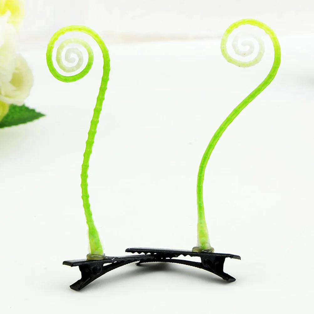 

Mini Hair Clips Girls Simulation Festival Hairpin Barrettes Little Red Flower Sprout Metal Bean Child