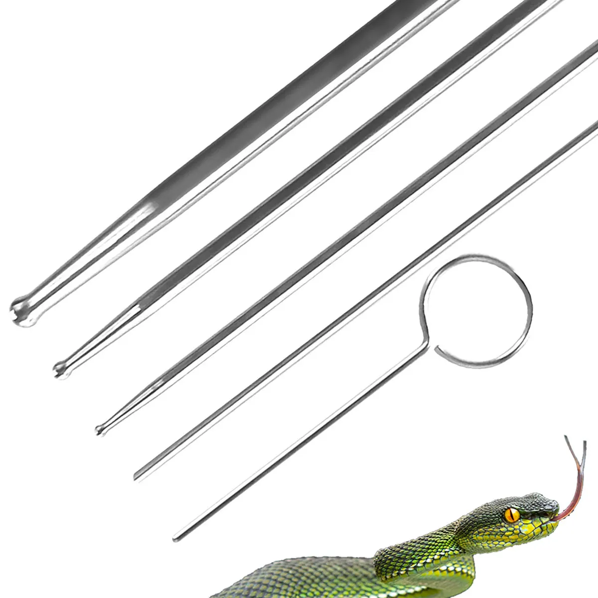 Snake Probe Kit 6Pcs Round Ball Tip Professional Reptiles Snake Sexing Kit Probes Set Let You Know if You is Boy or Girl
