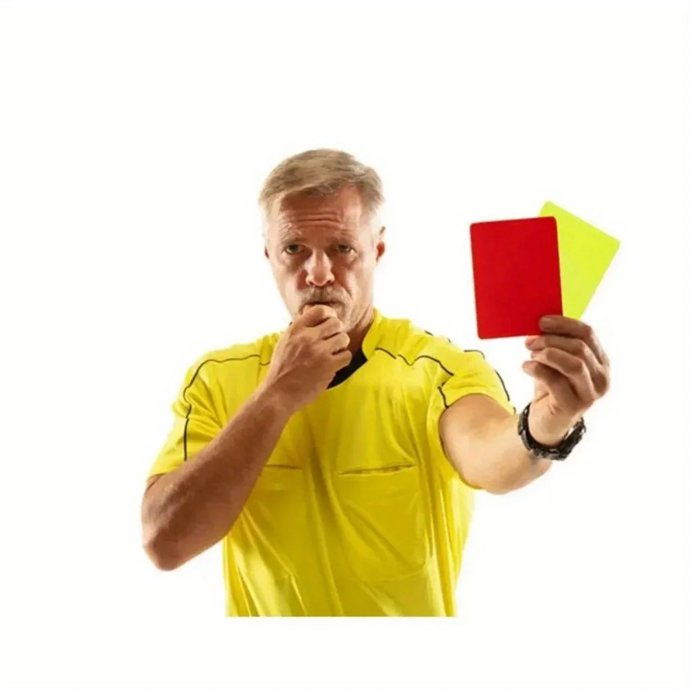 Football Referee Red and Yellow Card Tools Professional Football Match Referee Tools 2Pcs