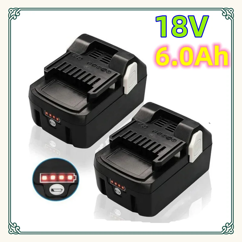 

1-3pcs for Hitachi power tools 6000mah 18v high capacity lithium-ion replacement battery bsl1830 bsl1840 dsl18dsal bsl1815x