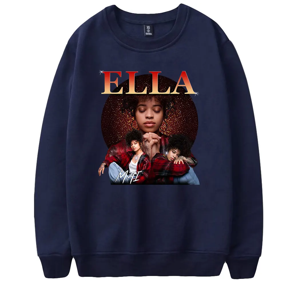 

Свитшот Ella Mai с круглым вырезом для женщин и мужчин, свитшоты с длинным рукавом, уличная одежда унисекс, Повседневная модная одежда