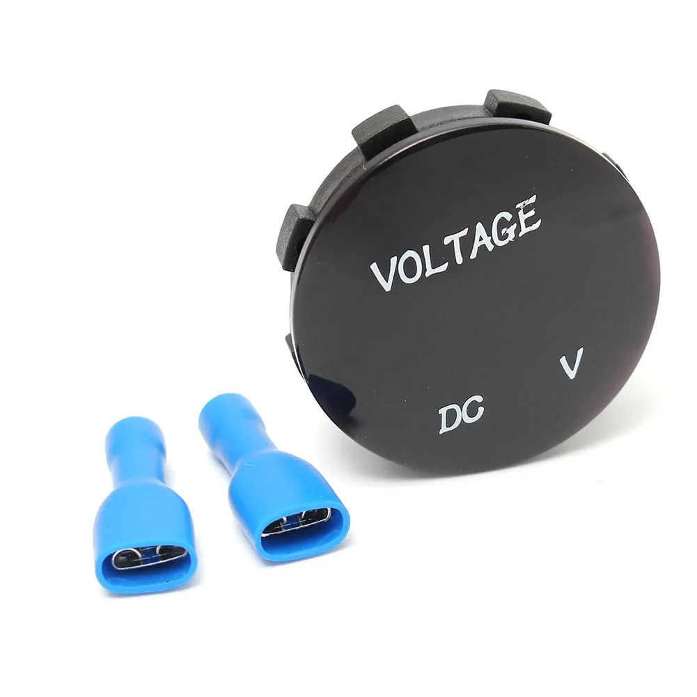 터미널이있는 DC 5-48V 전압계 3 자리 LED 디스플레이 디지털 전압 측정기 테스트 도구 자동차 오토바이 전압계 전압 테스터