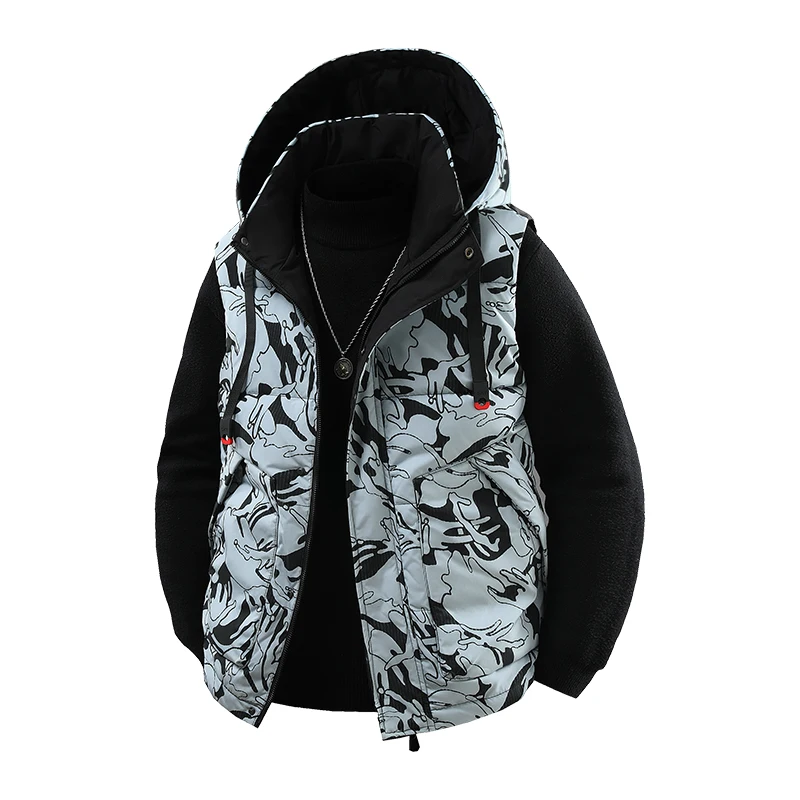 남성용 가을 겨울 야외 낚시 캐주얼 방풍 따뜻한 위장 패션 조끼 스포츠 캐주얼 통기성 조끼