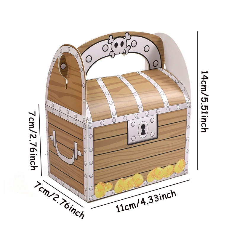 5/10/20PCS Pirate Treasure Goodies Boxes – Party Favor Boxes for Kids Pirate Theme Birt... - SKU CFB01934 - UGI Packaging