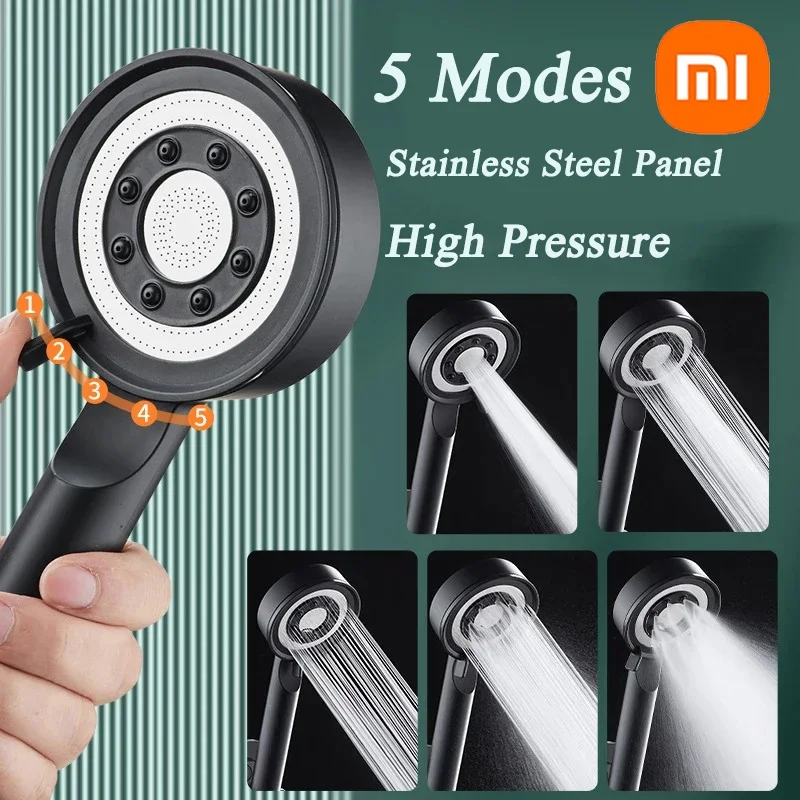 Xiaomi Shower Head High Pressure 5 Modes Water Saving Nozzle Powerful Pressurized Spa Handheld Showers Bathroom Accessorie 2024 2