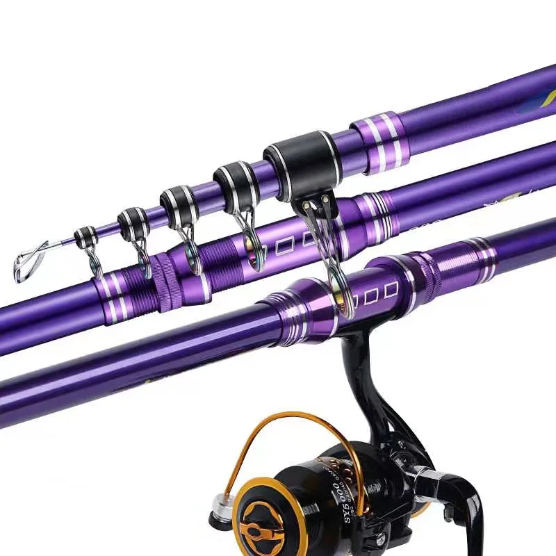 TelescopicSpinningRockyFishingRod2745MCarbonGreatDistances