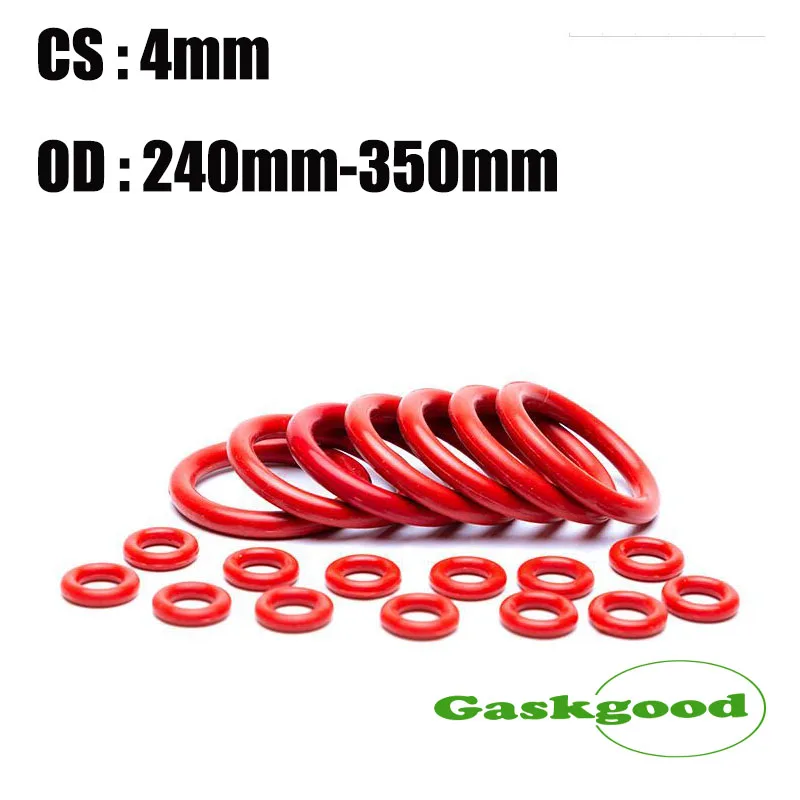 1pcs Cs 4mm Od 240mm 350mm Silicone O Ring Gasket Food Grade