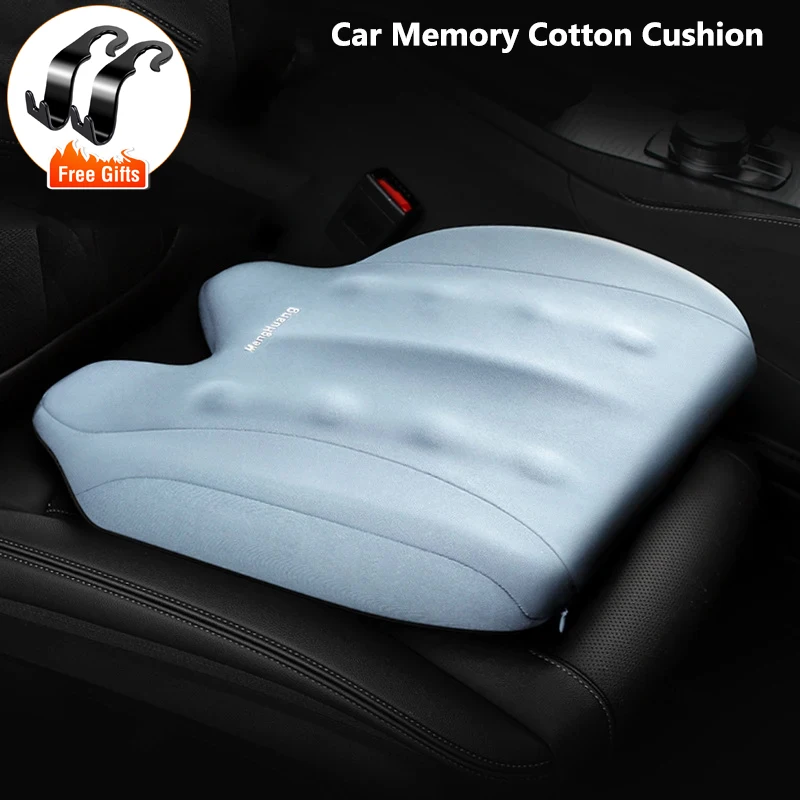 Office Chair Cushion Memory Foam Car Seat Height Booster Computer Desk  Lumbar UK