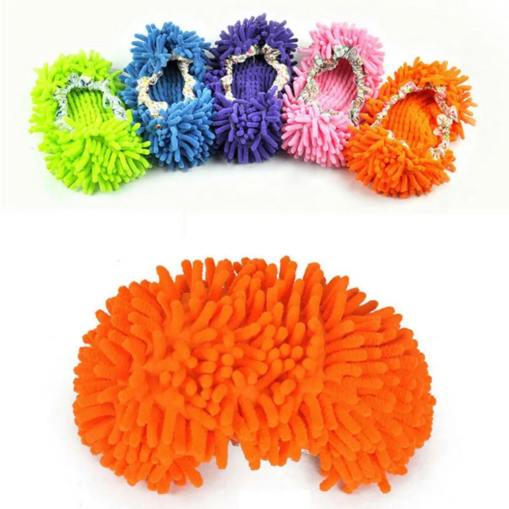Chenille Multifunctional House Floor Polishing Dust Cleaning Mop Slipper Lazy Shoes Cover