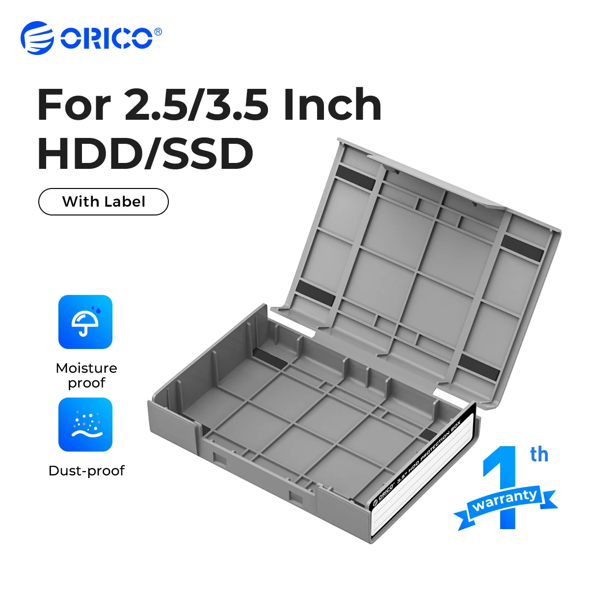 ORICO 3.5 Inch External Storage Box HDD SSD label Design Moisture-proof