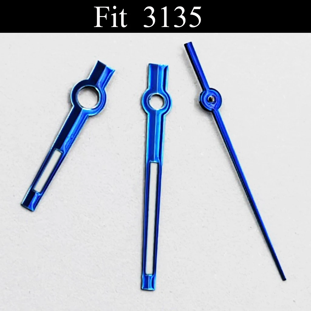 Green Luminous Watch Hands for Automatic Movement - Silver, Blue, Gold Pointer Design