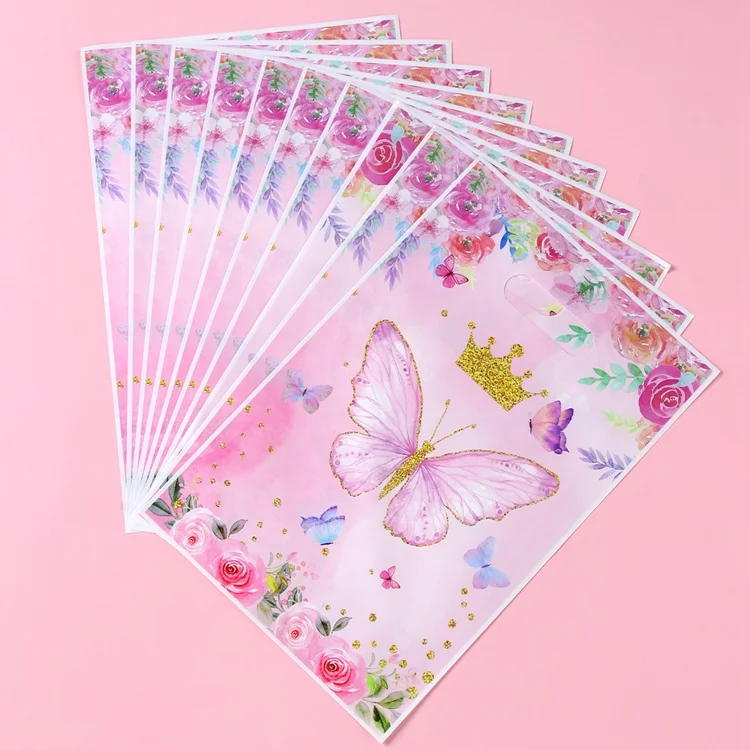 Pink Butterfly Candy Boxes – Gift Packing Bags for Girl Birthday, Baby Shower, Party Fa... - SKU CCB02009 - UGI Packaging