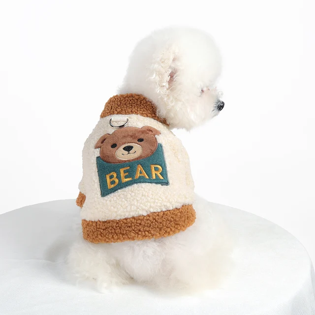 1Pc Pet Clothes Plush Zoo Sweater Bear Autumn and Winter Thickened Coat Cat Dog Warm Clothing 6