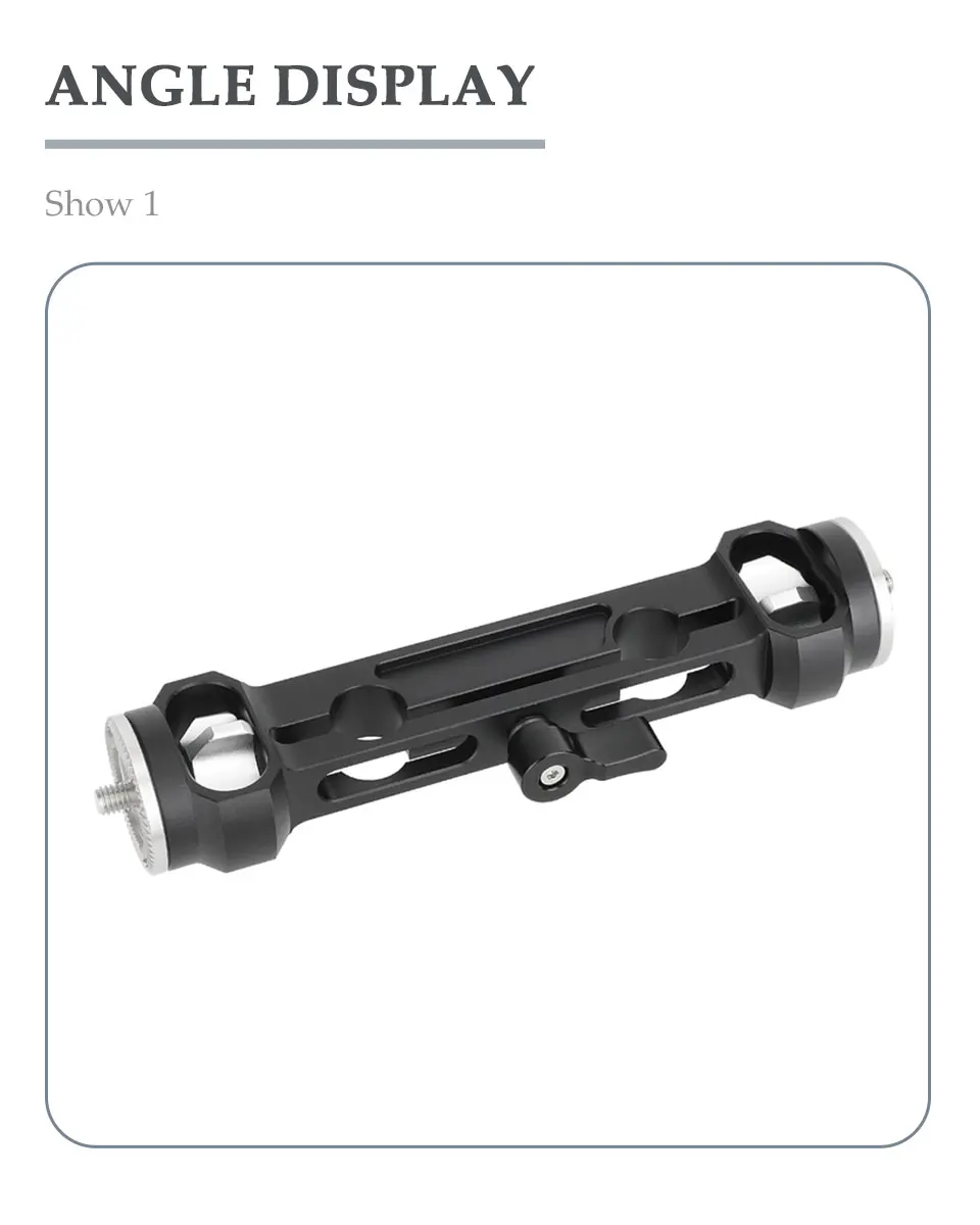 15mm Rod Clamp with ARRI-Style Rosettes Dual M6 Male Screw Mount Handles or Acc