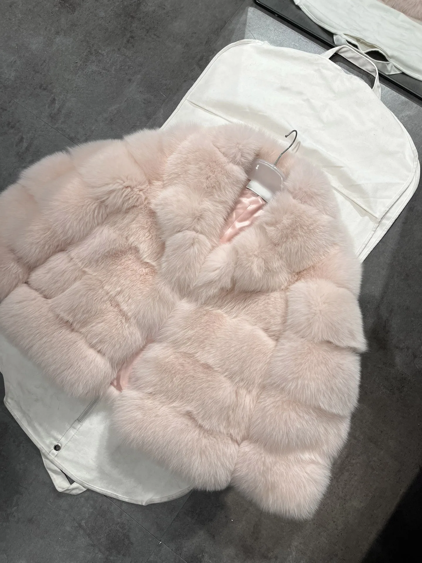 

Women's fashionable pink sweater collar jacket autumn and winter new style0308