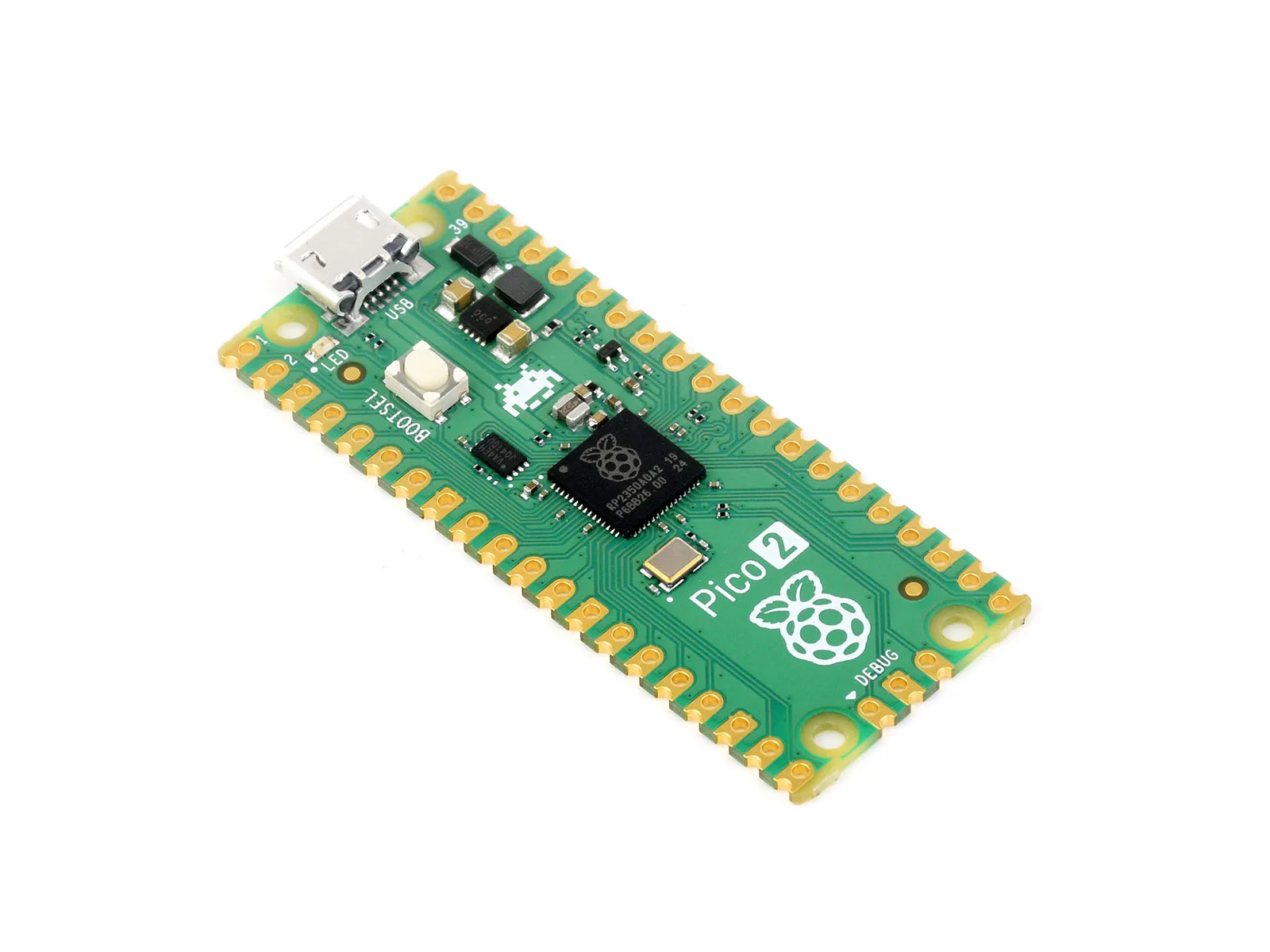 Microcontroller Board Raspberry Pi Pico 2 Microcontroller Board Based on Official RP2350 Chip Dual-core Development Kit with Waveshare Accessory