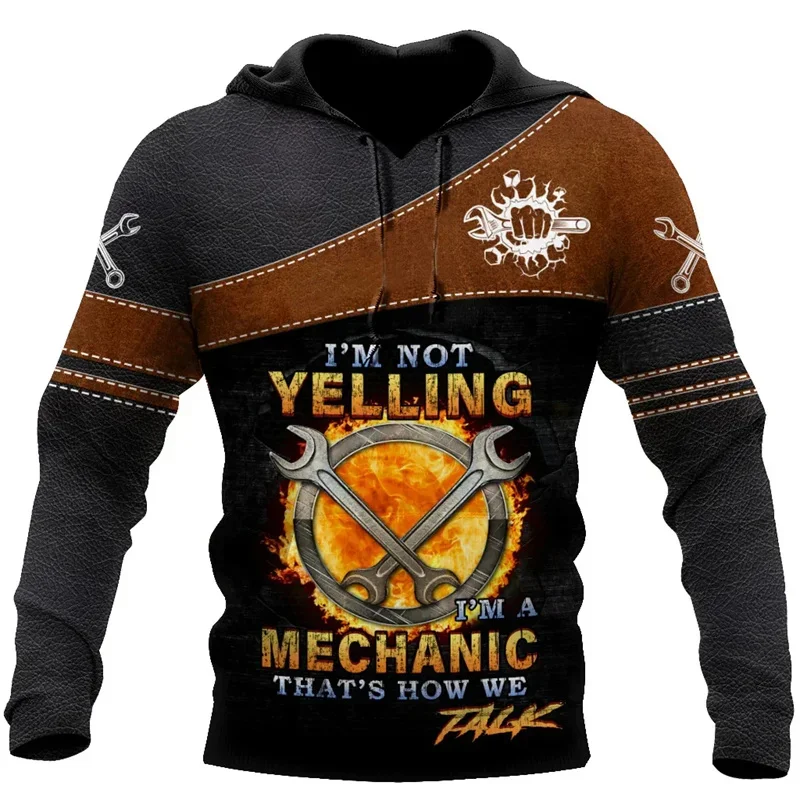 thumbnail image 1 of Sudadera con capucha de mecánico con estampado 3D para hombre, sudadera con capucha de manga larga con patrón de herramientas, sudaderas con capucha de gran tamaño con personalidad de otoño, 1 of 5