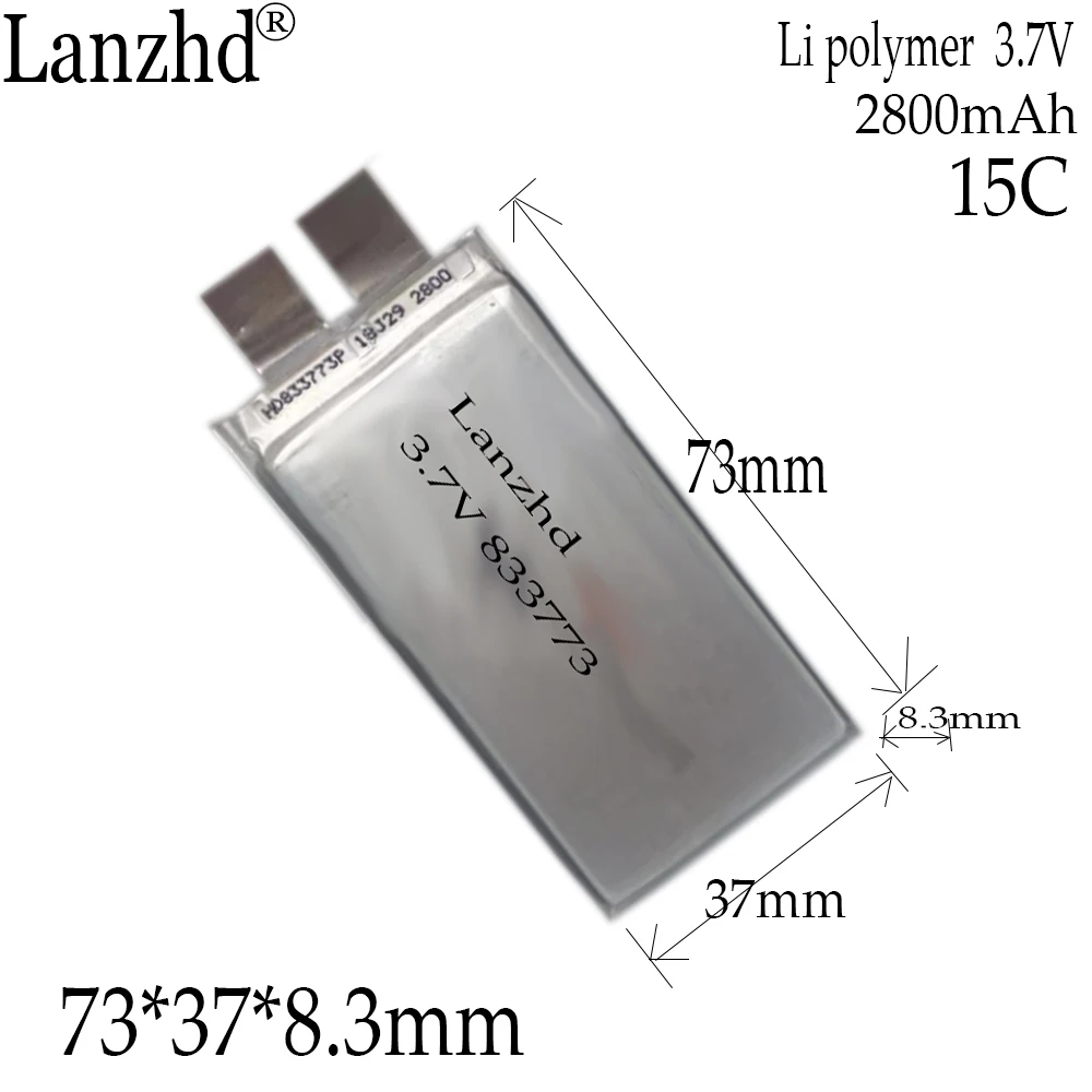 

1-10pcs Battery Li Polymer 3.7V 15C 2800mAh Battery Pack Lithium Ion Cell for 12V 24V 36V E-bike UPS Power Convertor Solar Light