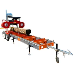 Auto Band Saw Machine Timber Log Cutting Machine Bandsaw Horizontal Portable Band Sawmill Wood Cutting Sawmill Band Saw Machine