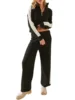 Womens 2 Piece Sweater Sets 2024 Autumn/Winter Half Zip Long Sleeve Pullover Wide Leg Pants Color Block Lounge Tracksuit Outfits 5