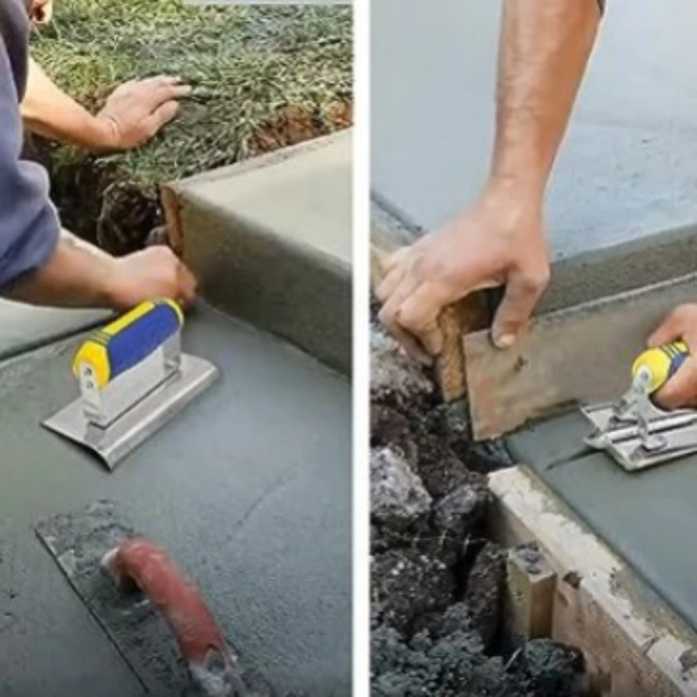 2 pcs Stainless Steel Plastering Trowel Float Flooring Trowel Concrete Groover grout cutter for Corners/sharp corners