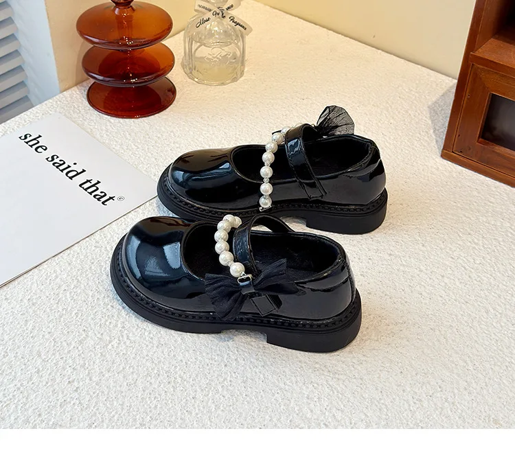 Mädchen Frühling Herbst Neue PU Leder Schuhe Weiche Sohle Nicht-slip Prinzessin Quadratischen Mund Schule Student Loafer Schuhe Größe 26-36 – Detail 10
